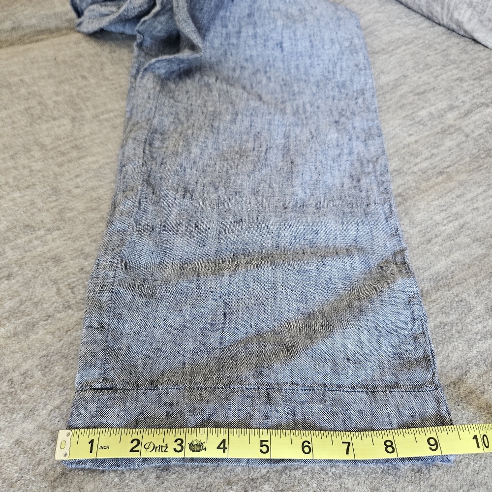 Talbots 100% Linen Pullon Drawstring Stretch Wome… - image 8